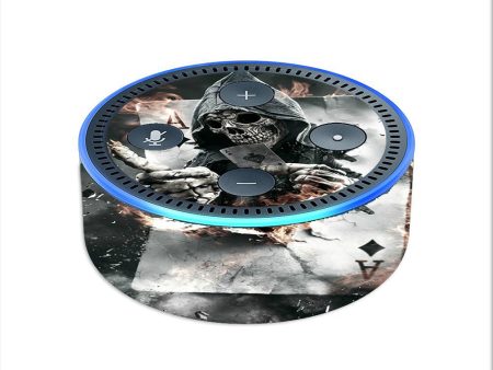 Ace Diamonds Grim Reeper Skull Amazon Echo Dot 2nd Gen Skin Cheap