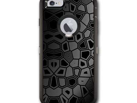 Black Silver Design Otterbox Defender iPhone 6 PLUS Skin Hot on Sale