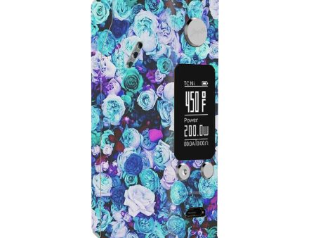 Blue Roses Floral Pattern Wismec Reuleaux RX200S Skin For Sale