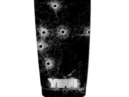 Bullet Holes In Glass Yeti 20oz Rambler Tumbler Skin Cheap