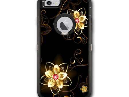 Glowing Flowers Abstract Otterbox Defender iPhone 6 PLUS Skin Online Sale