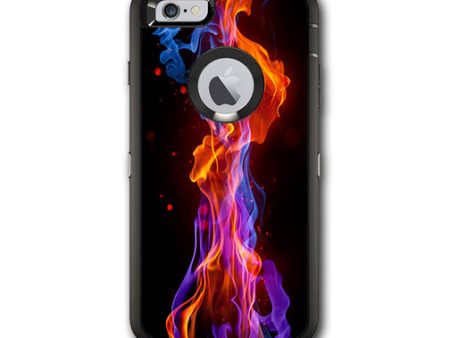 Neon Smoke Blue, Orange, Purple Otterbox Defender iPhone 6 PLUS Skin Fashion