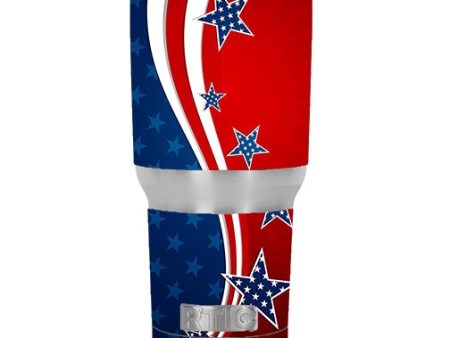 America Independence Stars Stripes RTIC 20oz Tumbler Skin Online now