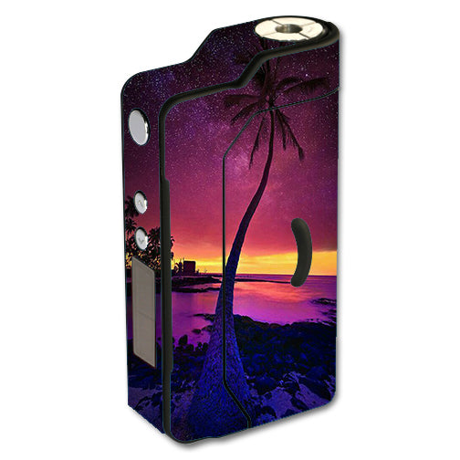 Palm Tree Stars And Sunset Purple Sigelei 150W TC Skin Fashion