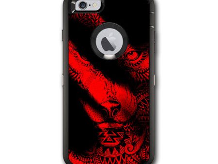 Aztec Lion Red Otterbox Defender iPhone 6 PLUS Skin Online now