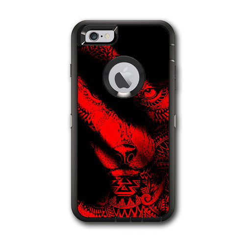 Aztec Lion Red Otterbox Defender iPhone 6 PLUS Skin Online now