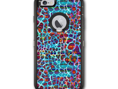 Colorful Leopard Print Otterbox Defender iPhone 6 PLUS Skin Fashion