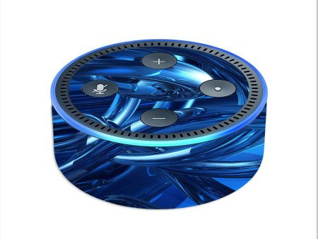 Blue Wierd Glass Tubes Amazon Echo Dot 2nd Gen Skin on Sale