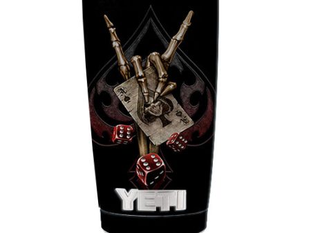 Ace Of Spades Skull Hand Yeti 20oz Rambler Tumbler Skin Online Sale