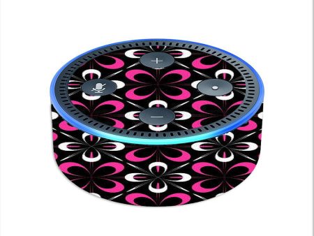 Abstract Pink Black Pattern Amazon Echo Dot 2nd Gen Skin Cheap