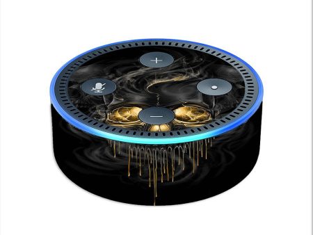 Golden Skull, Glowing Skeleton Amazon Echo Dot 2nd Gen Skin Sale