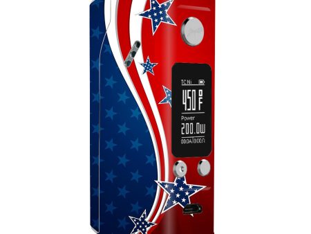 America Independence Stars Stripes Wismec Reuleaux RX200S Skin Sale