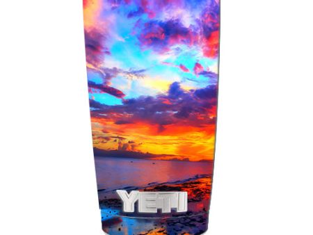 Beautiful Landscape Water Colorful Sky Yeti 20oz Rambler Tumbler Skin Sale