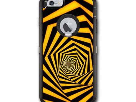 Black Yellow Trippy Pattern Otterbox Defender iPhone 6 PLUS Skin For Sale