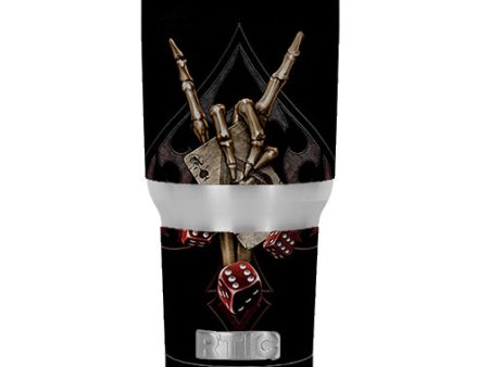 Ace Of Spades Skull Hand RTIC 20oz Tumbler Skin Sale