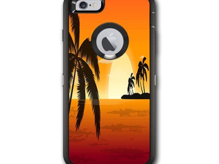 Palm Trees At Sunset Otterbox Defender iPhone 6 PLUS Skin For Cheap