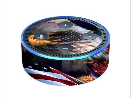 Usa Bald Eagle In Flag Amazon Echo Dot 2nd Gen Skin For Sale