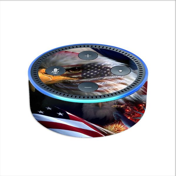 Usa Bald Eagle In Flag Amazon Echo Dot 2nd Gen Skin For Sale