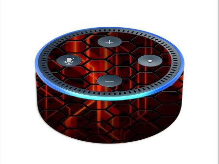 Abstract Red Metal Amazon Echo Dot 2nd Gen Skin For Sale