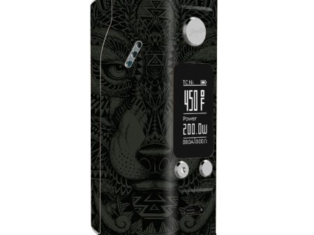 Aztec Lion Wolf Design Wismec Reuleaux RX200S Skin Cheap