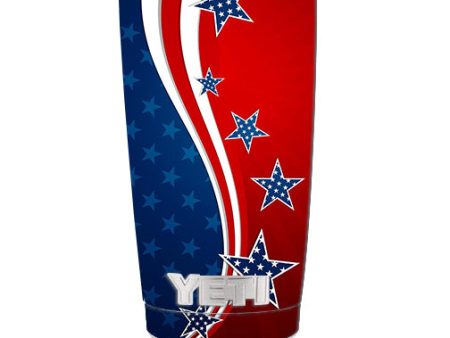 America Independence Stars Stripes Yeti 20oz Rambler Tumbler Skin Supply