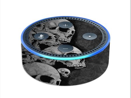 Skulls Stacked Amazon Echo Dot 2nd Gen Skin on Sale