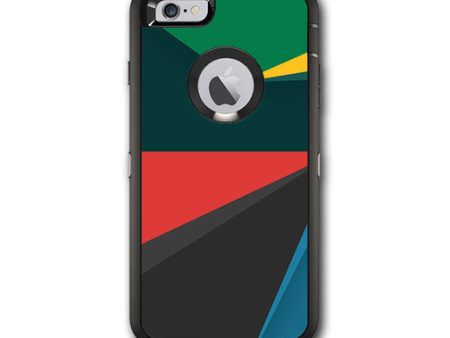 Abstract Patterns Green Otterbox Defender iPhone 6 PLUS Skin Online Sale