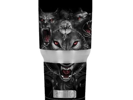 Angry Wolves Pack Howling RTIC 30oz Tumbler Skin Supply