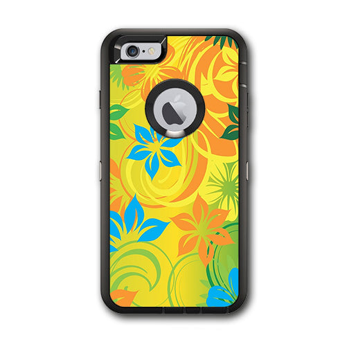 Colorful Floral Pattern Otterbox Defender iPhone 6 PLUS Skin on Sale