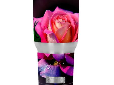 Beautiful Rose Flower Pink Purple RTIC 20oz Tumbler Skin Supply