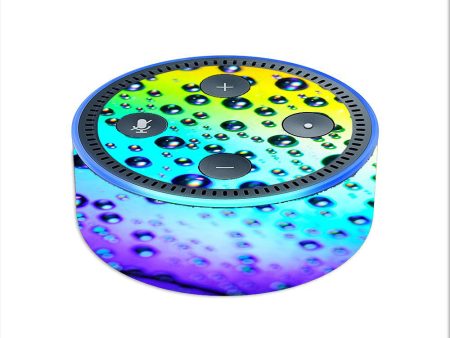 Rainbow Water Drops Amazon Echo Dot 2nd Gen Skin For Discount