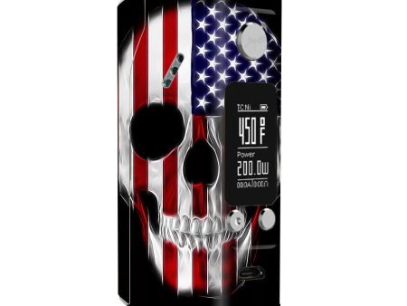 American Skull Flag In Skull Wismec Reuleaux RX200S Skin Online Hot Sale