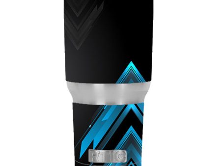 Black Blue Sharp Design Edge RTIC 30oz Tumbler Skin Online Hot Sale