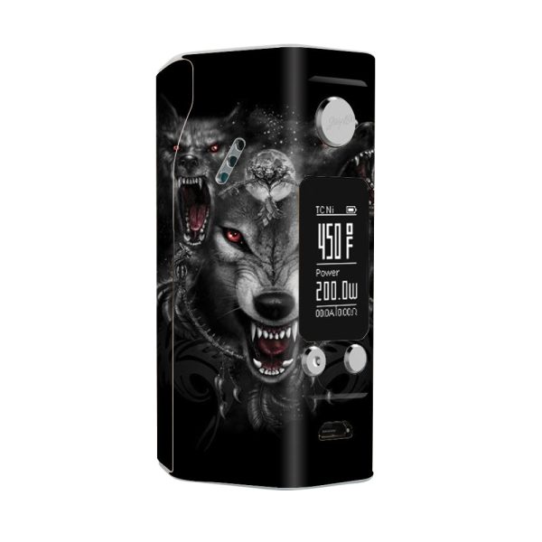 Angry Wolves Pack Howling Wismec Reuleaux RX200S Skin For Sale