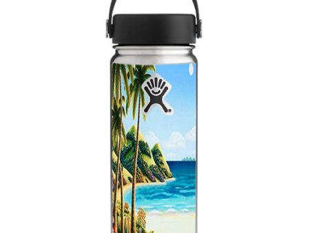 Beach Water Palm Trees Hydroflask 18oz Wide Mouth Skin Online Hot Sale