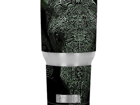 Aztec Elephant Tribal Design RTIC 20oz Tumbler Skin Discount