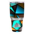 Awesome Blue Gold Pattern Ozark Trail 20oz Tumbler Skin For Cheap