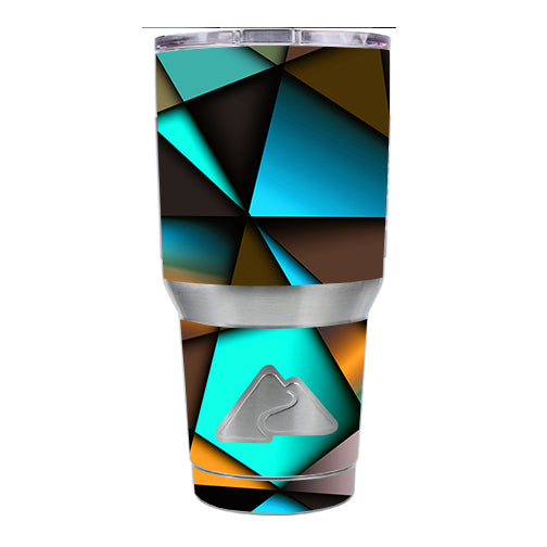 Awesome Blue Gold Pattern Ozark Trail 20oz Tumbler Skin For Cheap