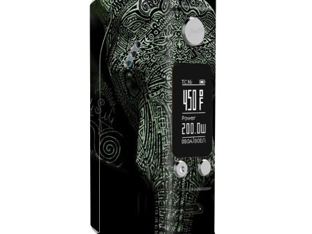 Aztec Elephant Tribal Design Wismec Reuleaux RX200S Skin Online Sale