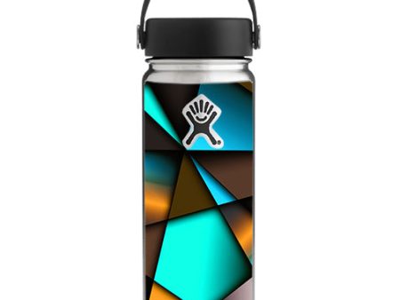 Awesome Blue Gold Pattern Hydroflask 18oz Wide Mouth Skin Discount