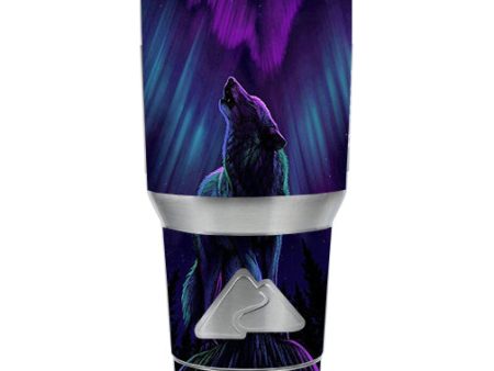 Wolf In Glowing Purple Background Ozark Trail 20oz Tumbler Skin For Sale