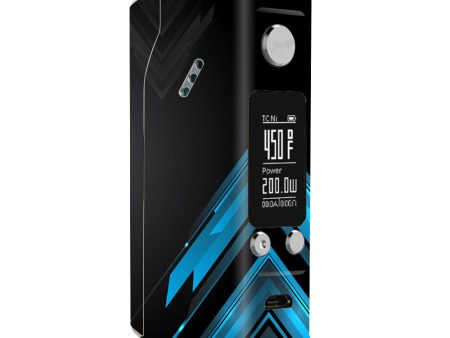 Black Blue Sharp Design Edge Wismec Reuleaux RX200S Skin Fashion