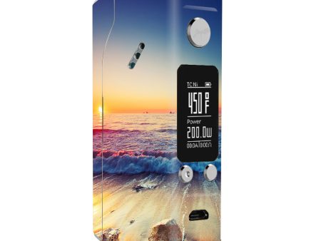 Beach Tide Water Rocks Sunset Wismec Reuleaux RX200S Skin Online Hot Sale