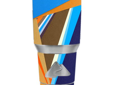 Abstract Patterns Blue Tan Ozark Trail 20oz Tumbler Skin on Sale