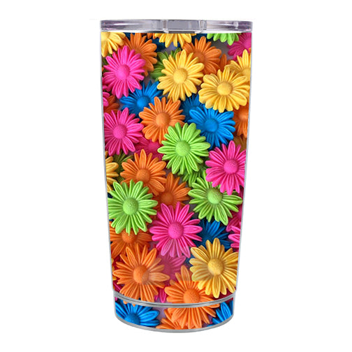 Colorful Wax Daisies Flowers Ozark Trail 20oz Tumbler Skin Online Hot Sale